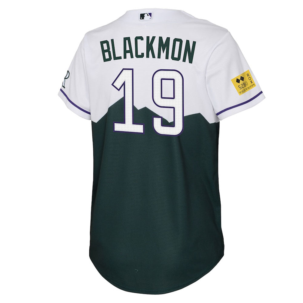 Youth Colorado Rockies Charlie Blackmon City Connect Replica Jersey - Green