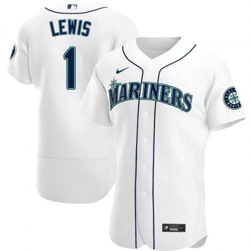 Mens Seattle Mariners Kyle Lewis Cool Base Replica Jersey White