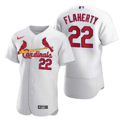 Mens St. Louis Cardinals Jack Flaherty Cool Base Replica Jersey White